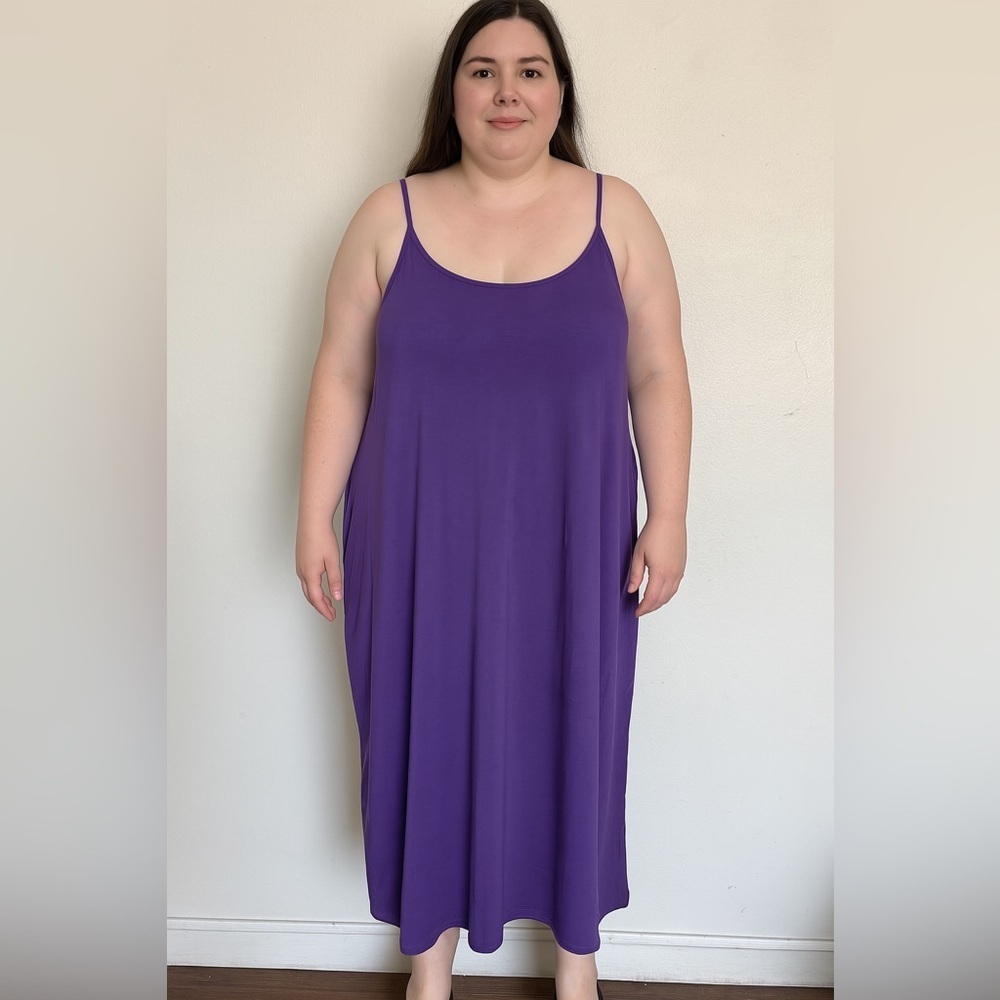 Purple Sleeveless Maxi Dress - Size 3X